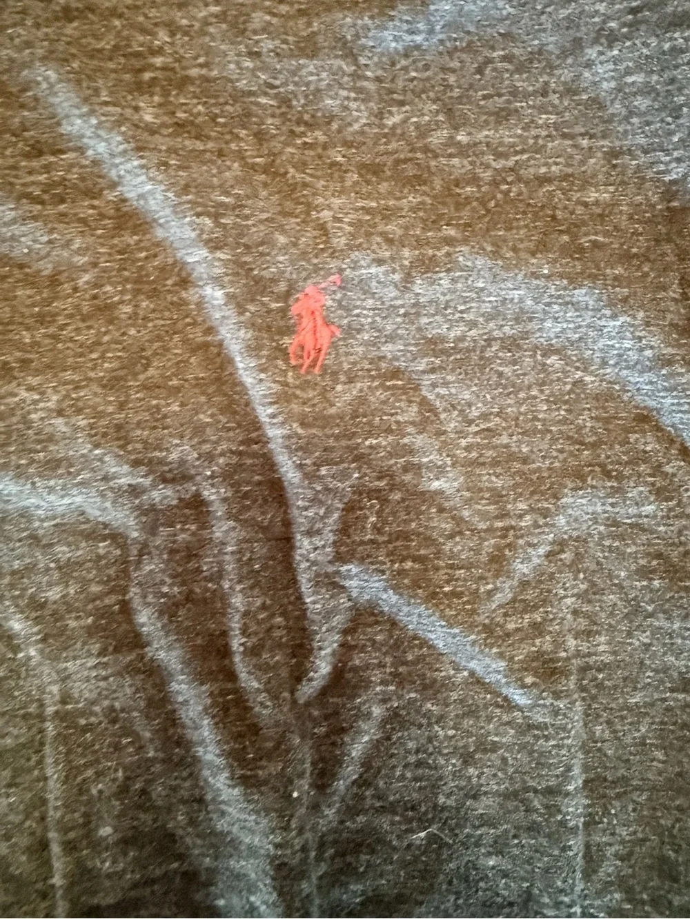 Polo by Ralph Lauren Long-Sleeve Crewneck Shirt - Dark Gray with Red Logo